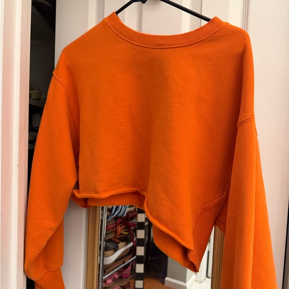 TNA Tops - Aritzia TNA Cozy AF Orange Cropped Sweatshirt ***